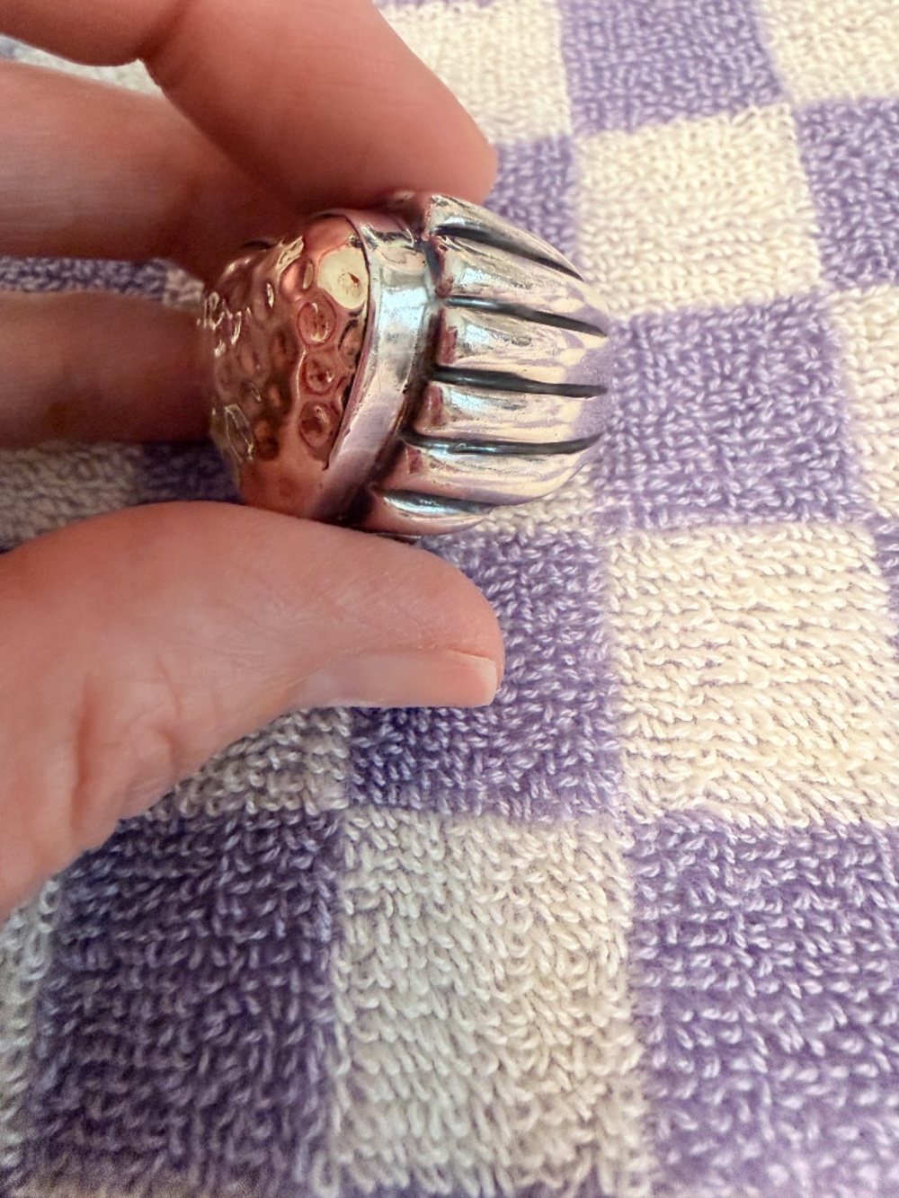 Dian Malouf Large silver and gold ❤️ ring - Picture 4 of 7